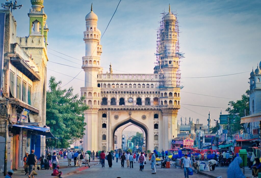 Charminar, a famous historical monument in Hyderabad